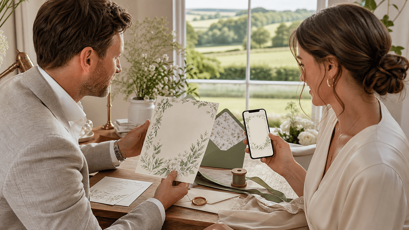 Balancing Digital and Printed Wedding Invites for Kent Guests
